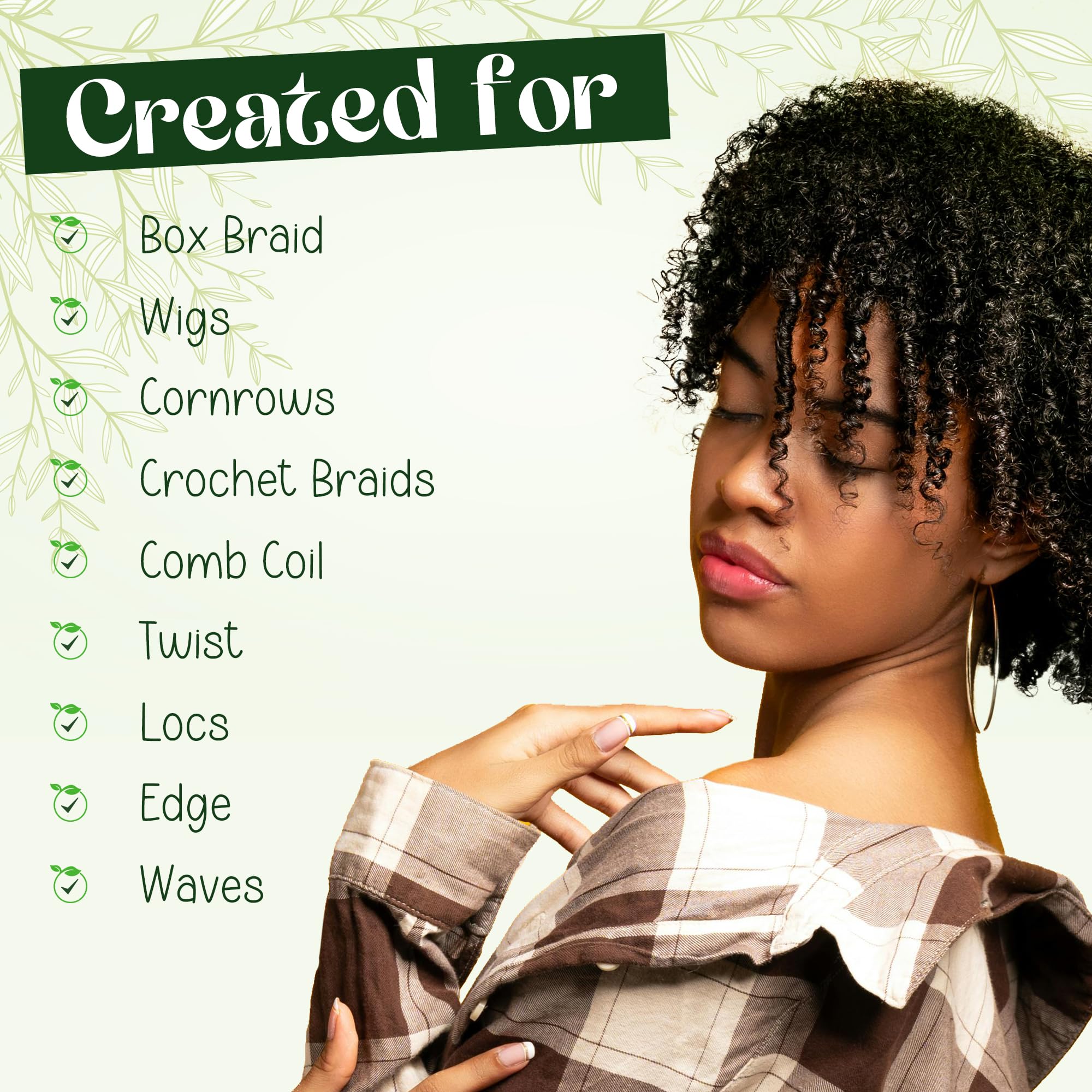 KAGA Pure O Natural Neatbraid Gel 16oz – Strong Hold, Conditioning Shine for Braids & Edges