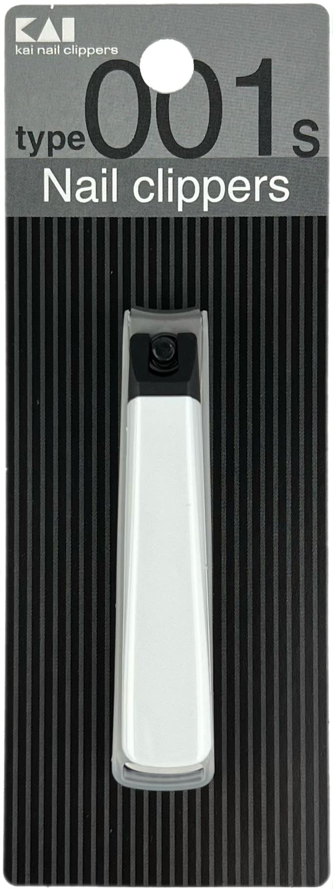 Kai Nail Clippers Type 001S White Stainless Steel with Catcher & File – Made in Japan