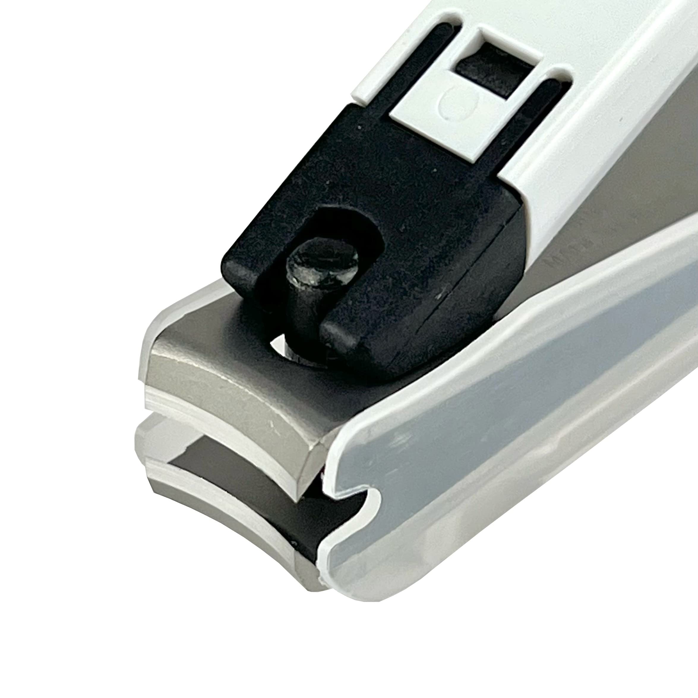 Kai Nail Clippers Type 001S White Stainless Steel with Catcher & File – Made in Japan