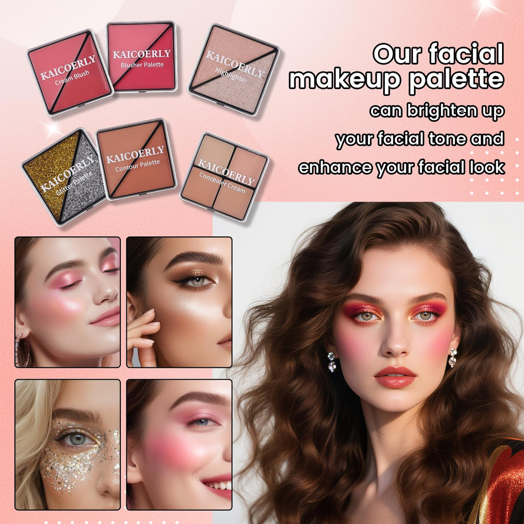 KAICOERLY Makeup Kit for Women & Beginners — All-in-One Case Set for Pros and Travelers