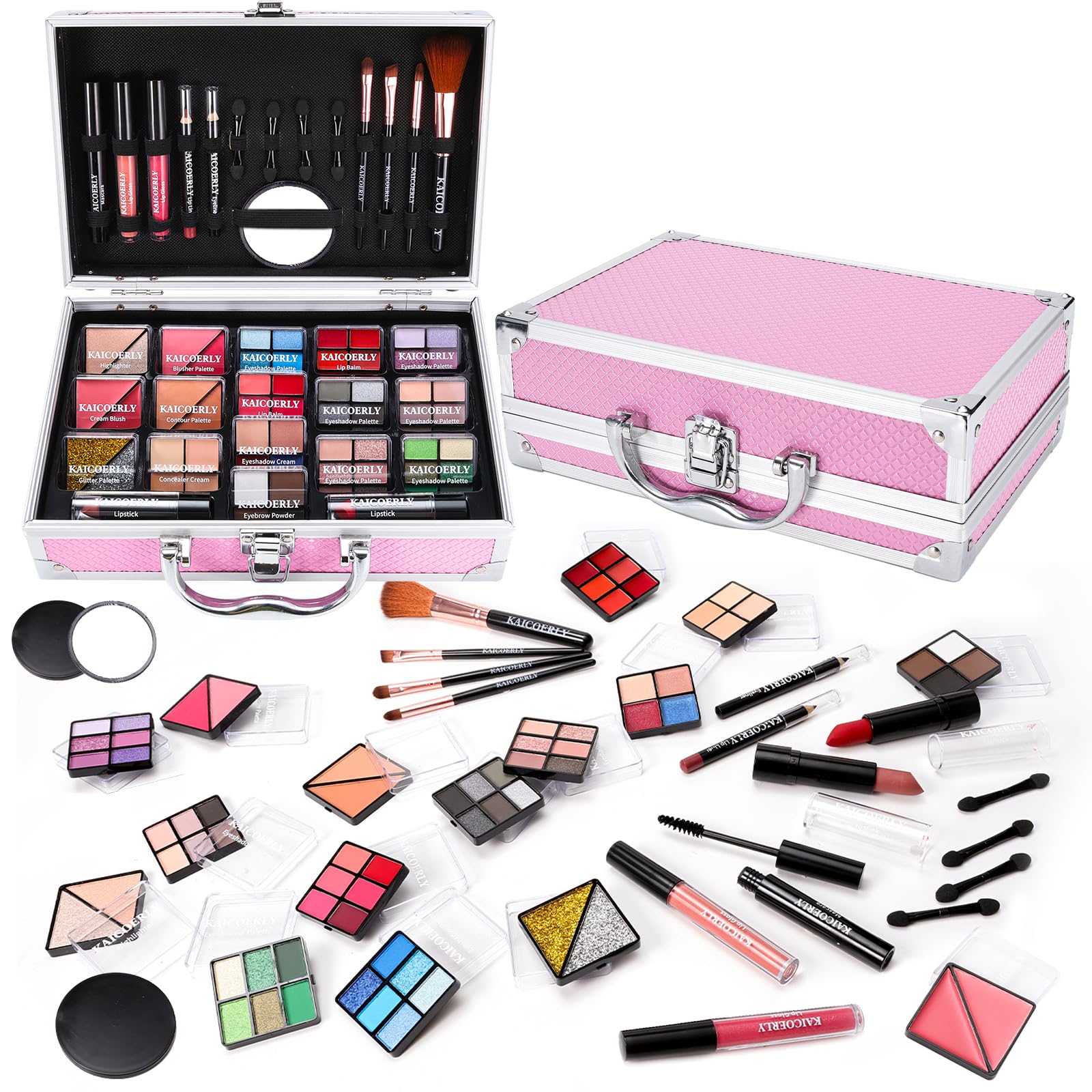 KAICOERLY Makeup Kit for Women & Beginners — All-in-One Case Set for Pros and Travelers