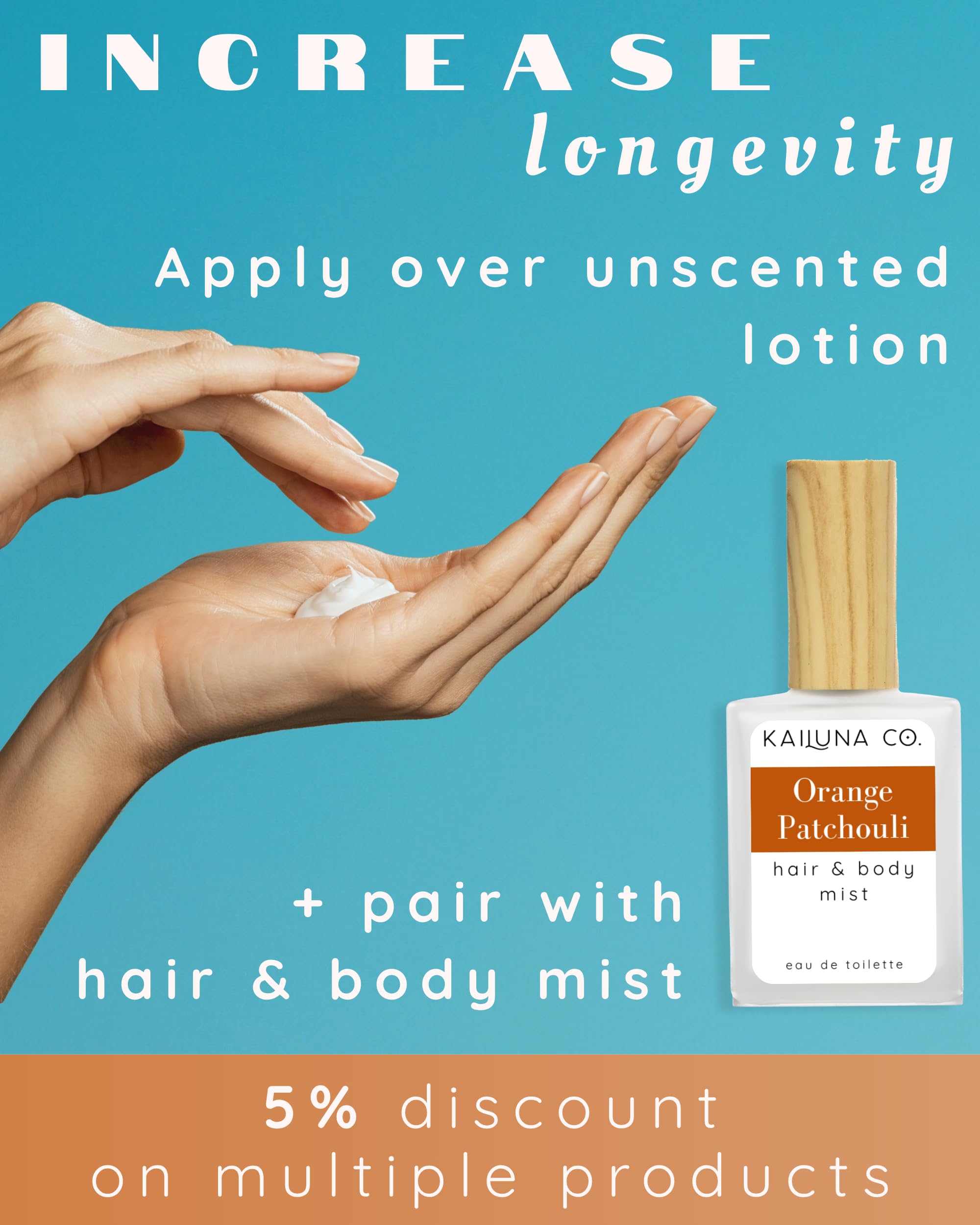 Kailuna Co. Orange Patchouli Roll-On — Natural, Alcohol-Free Fragrance with Jojoba Oil, Made in California