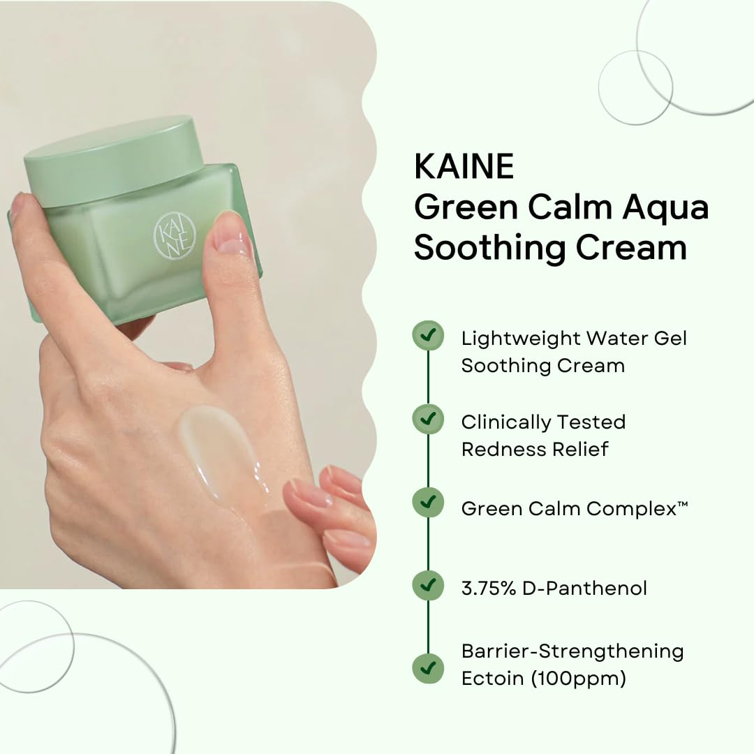KAINE Green Calm Aqua Soothing Cream 70ml – Hydrating, Gentle for Sensitive Skin