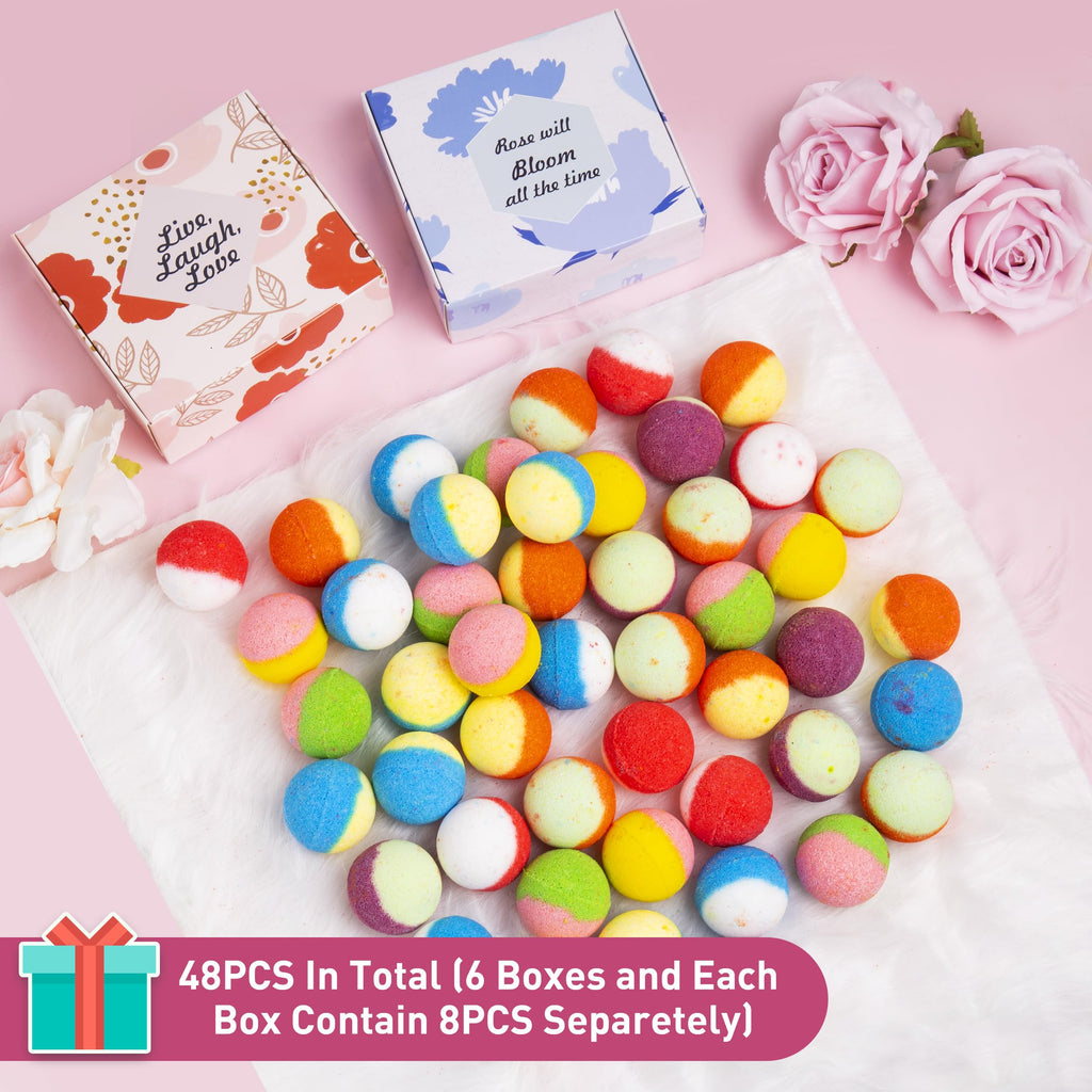 Kainga Recka 48 Natural & Organic Bath Bombs — Relaxation Gift Set