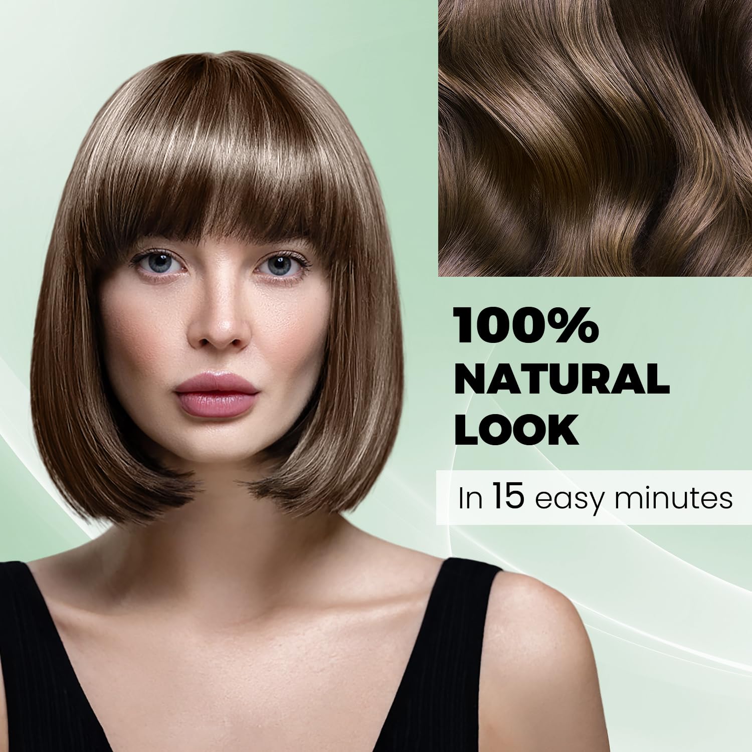 KAISASA Brown Hair Dye Shampoo 3-in-1 with Argan — Gray Coverage for Women & Men (16.9 oz)