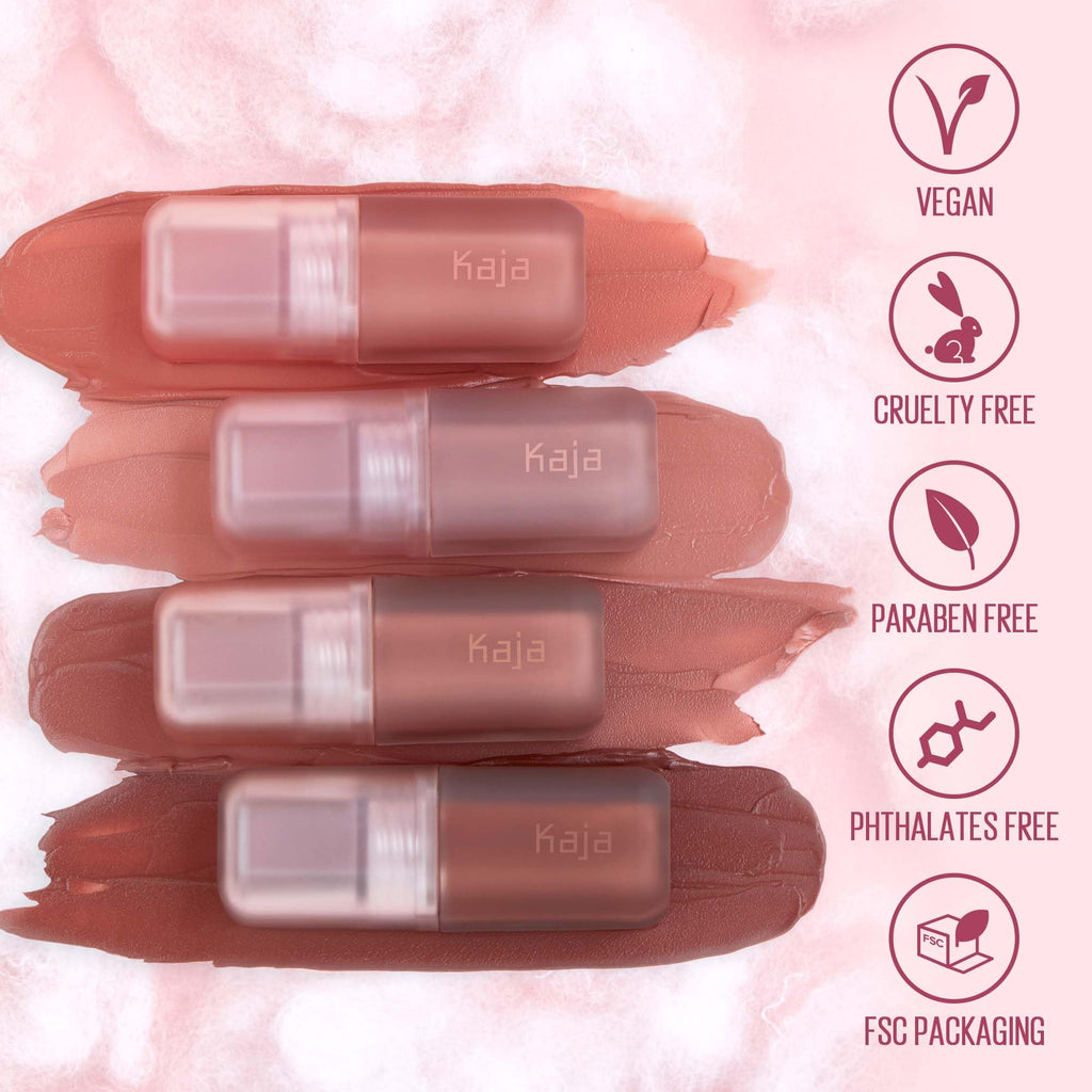 KAJA Whipped Dream: Multi-Purpose Liquid Eyeshadow & Blush in Rose Macaron | Buildable, Blendable, Airy Semi-Matte Finish