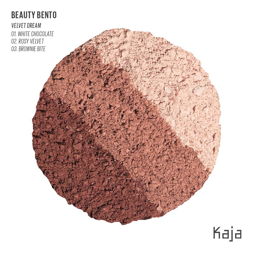 KAJA Beauty Bento Collection: Bouncy Eyeshadow Trio in Burnt Sandy Brown Tones | Travel Size 0.03 oz