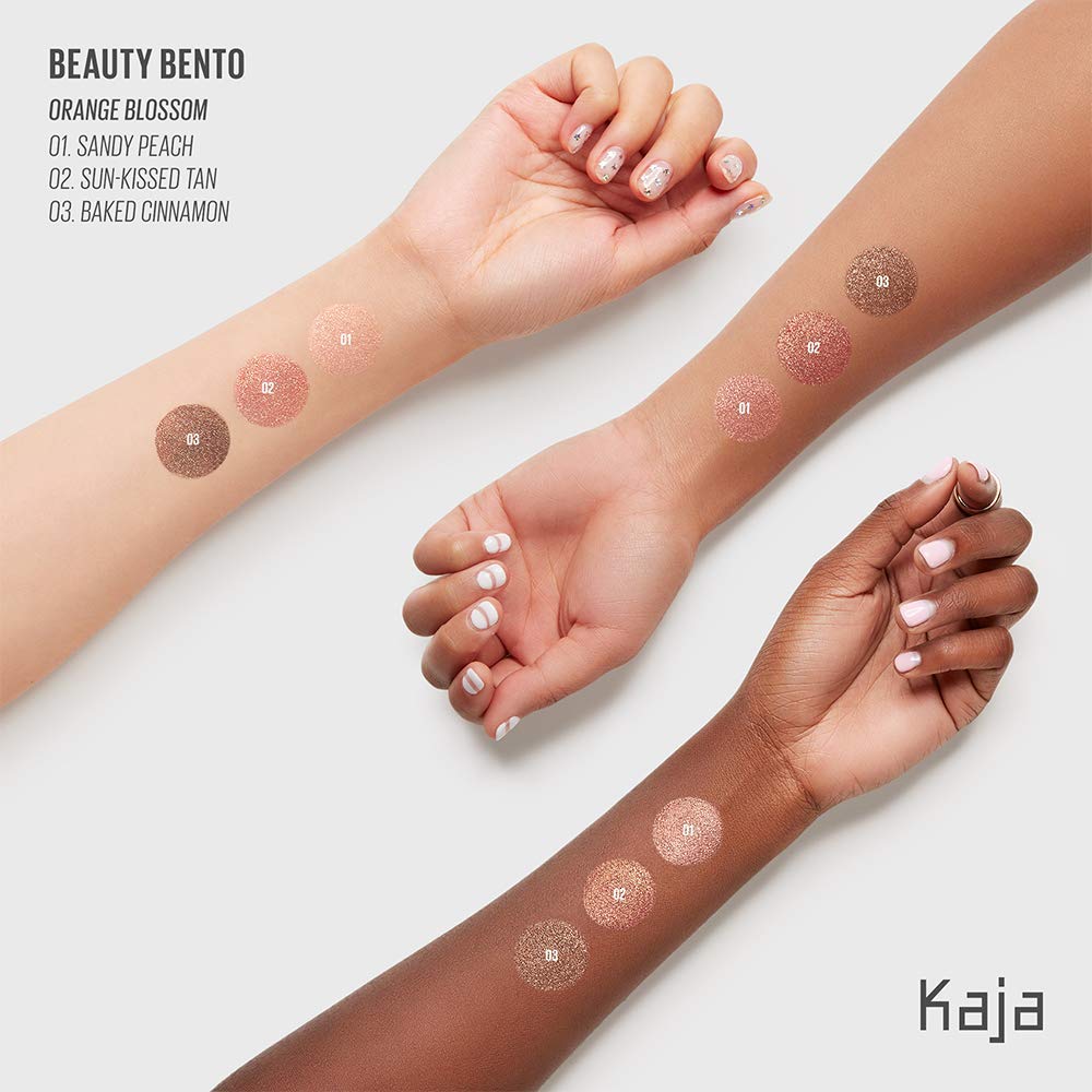 KAJA Beauty Bento Bouncy Eyeshadow Trio – Orange Blossom Peach Orange Tones, Travel Size 0.03 oz, Allure Best of Beauty 2019