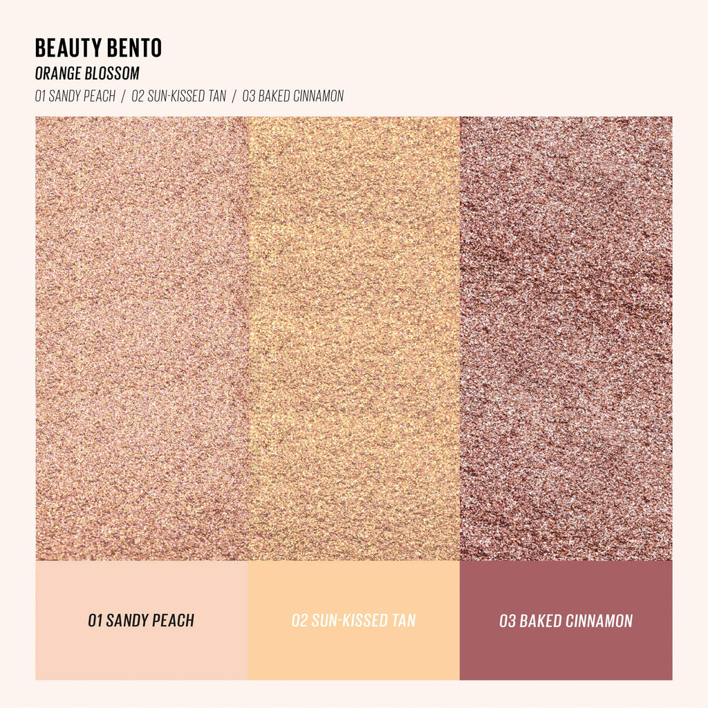 KAJA Beauty Bento Bouncy Eyeshadow Trio – Orange Blossom Peach Orange Tones, Travel Size 0.03 oz, Allure Best of Beauty 2019