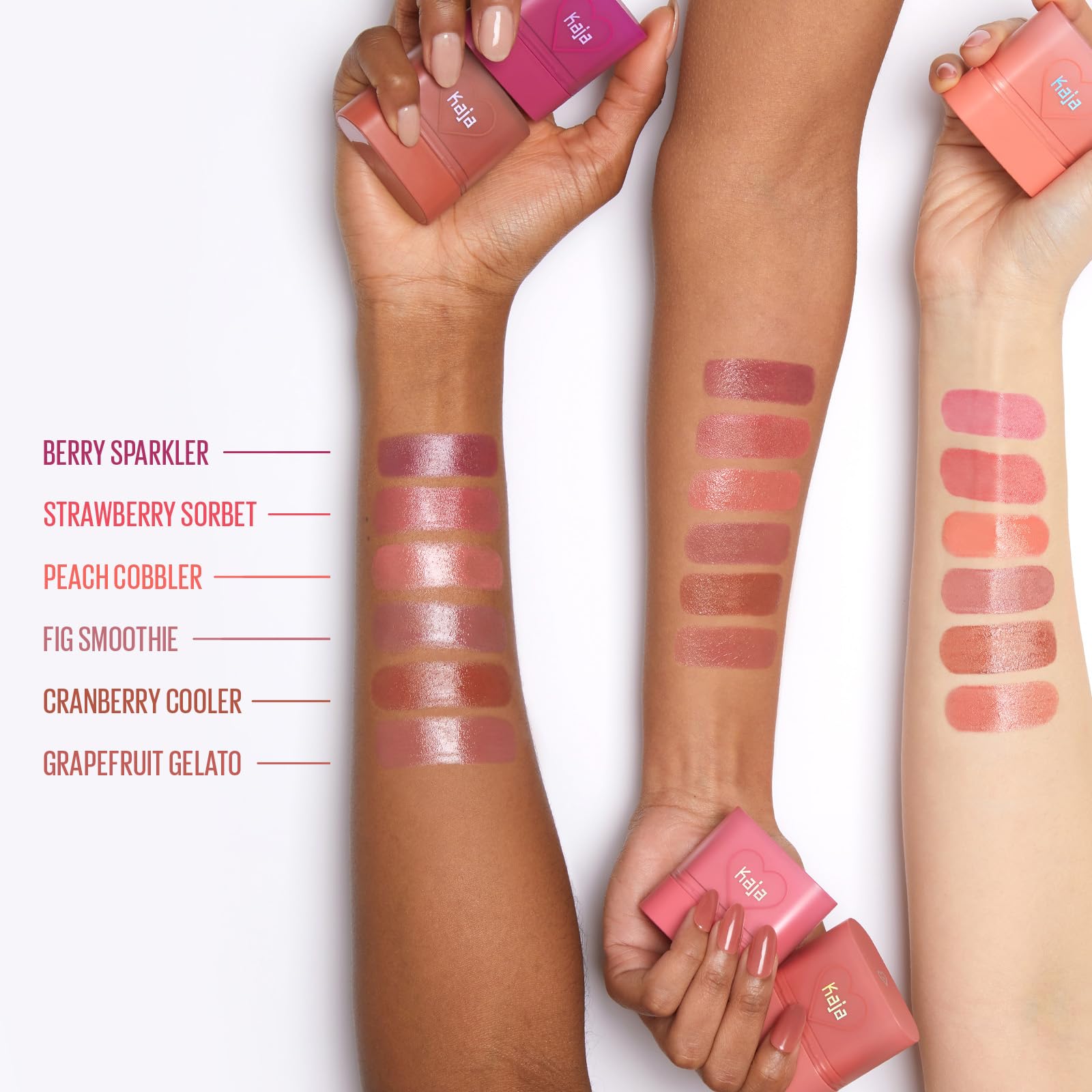 KAJA Cheek & Lip Dewy Bar 06 Grapefruit Gelato – Creamy Multistick with 45% Moisturizing Oil