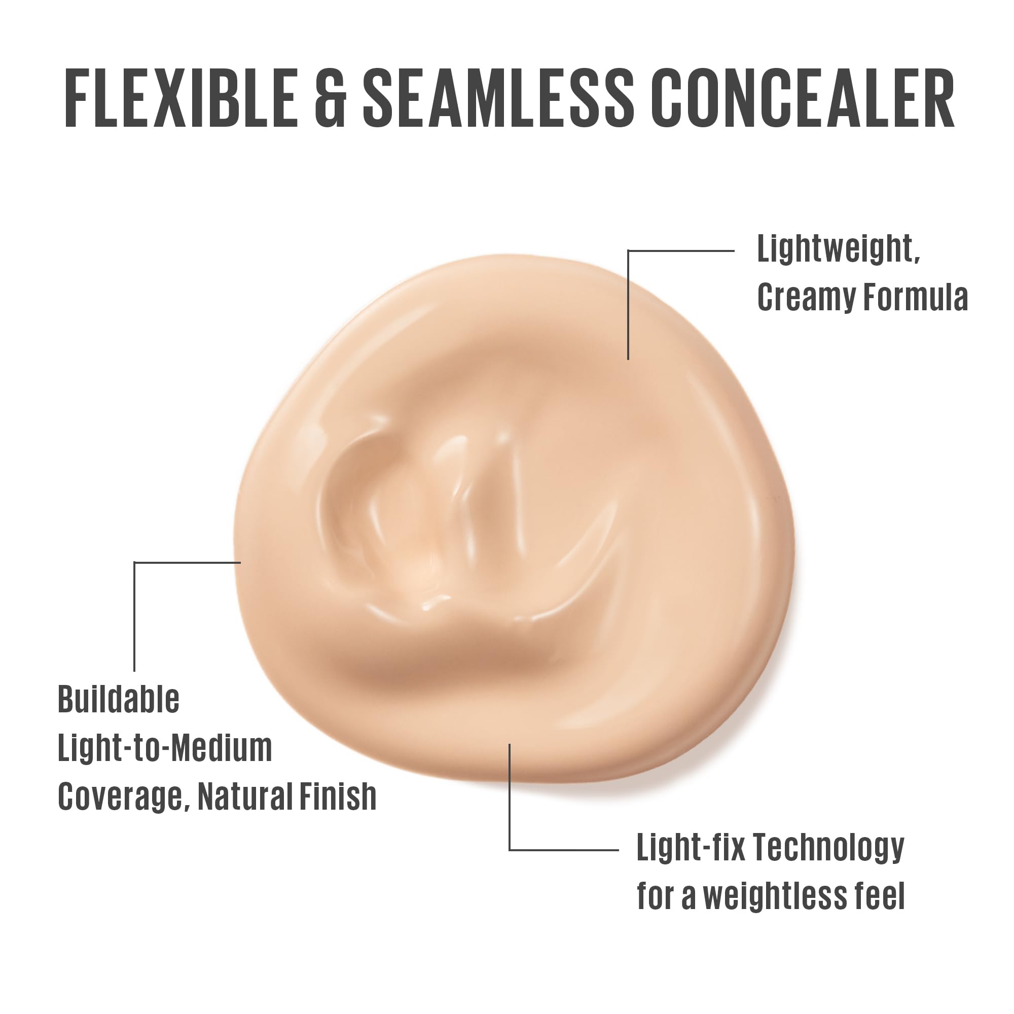 KAJA Don't Settle Concealer Banana Milk 02 – Hydrating, Buildable, Lightweight Under-Eye Coverage (0.21 oz)