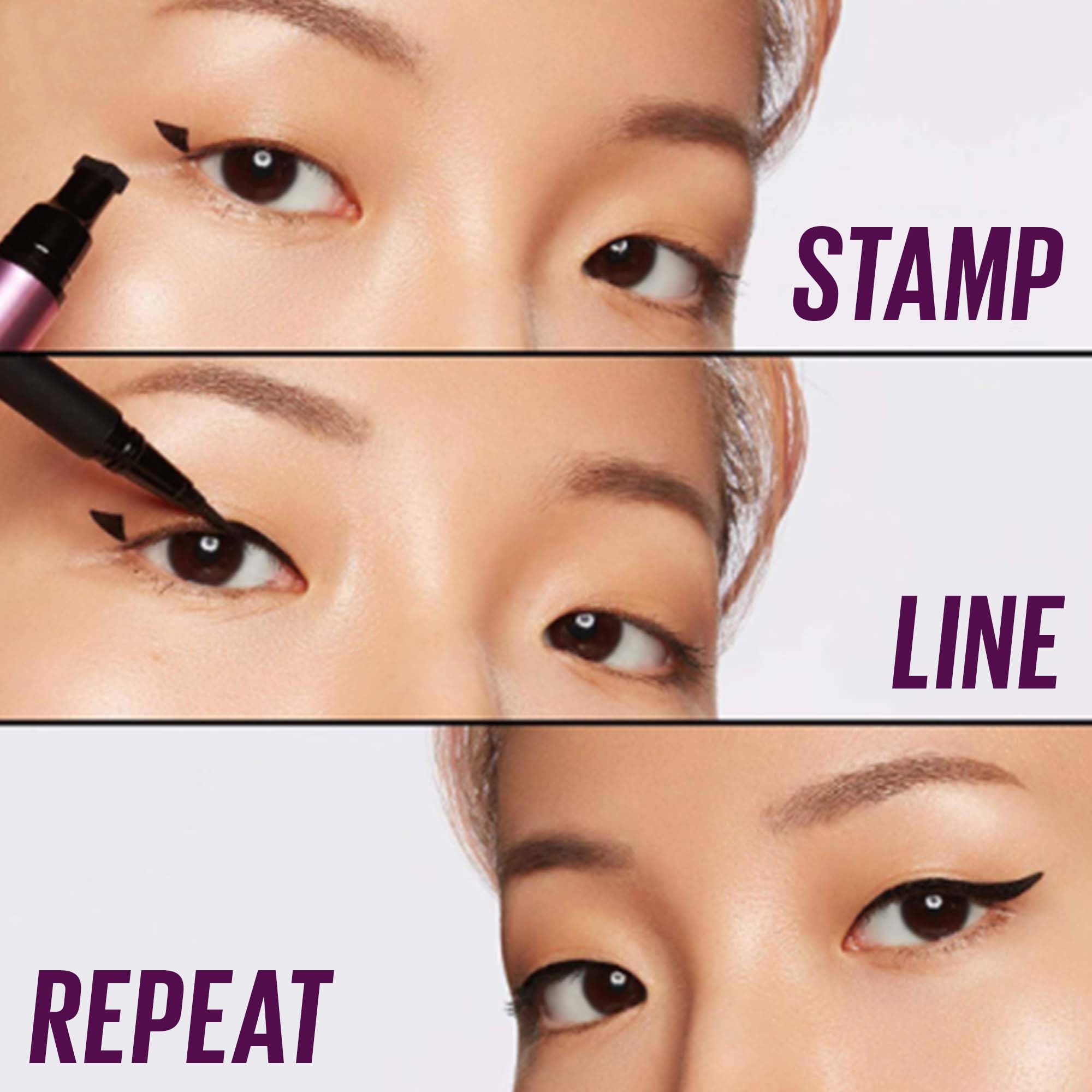 KAJA Winged Eyeliner Set: Wink Stamp Original | Avocado Extract, Waterproof, Matte Finish