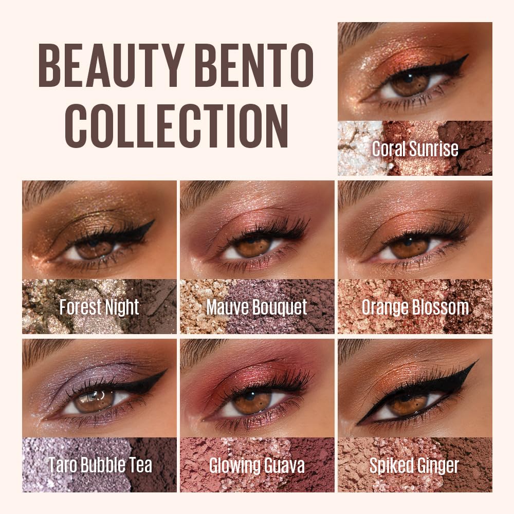 KAJA Eye Bento Collection - Bouncy Eyeshadow Trio in Gilded Bronze Tones | Toasted Caramel 03 Travel Size (0.03 oz) | Allure Best of Beauty 2019