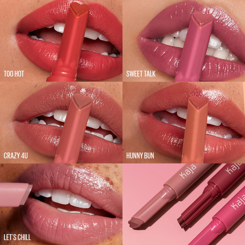 KAJA Heart Melter Lip Gloss - High Shine Nude Pink 05 Hunny Bun (0.04 oz)