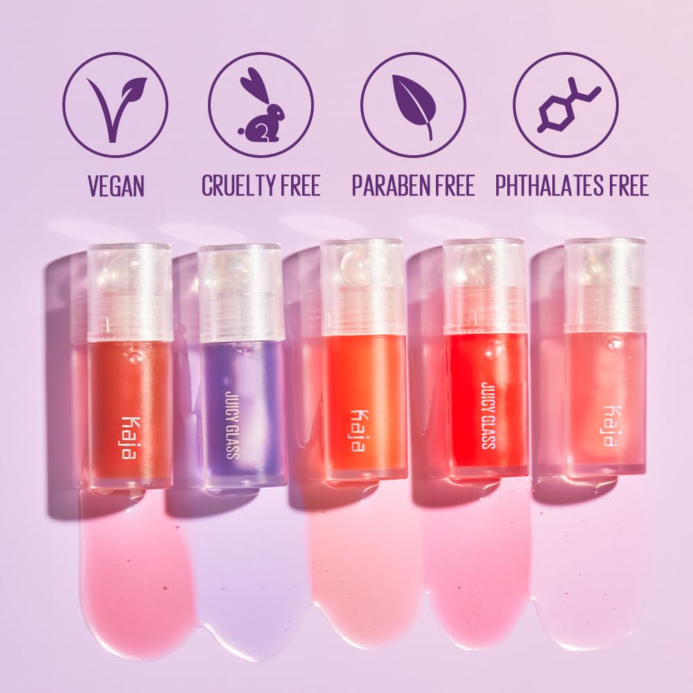Kaja Juicy Glass Lip Oil 02 Raspberry Refresher | Hydrating, Lightweight Lip Plumper