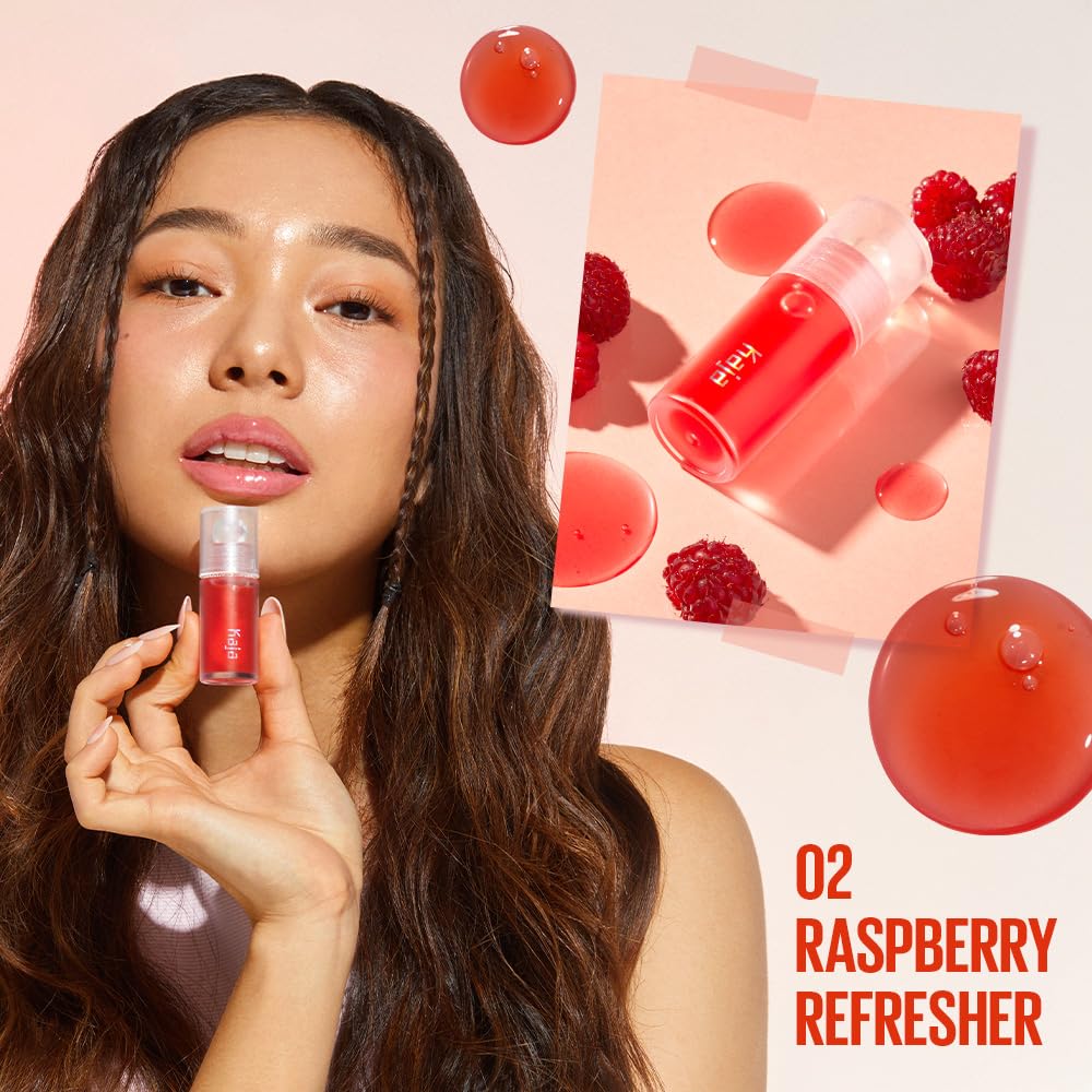 Kaja Juicy Glass Lip Oil 02 Raspberry Refresher | Hydrating, Lightweight Lip Plumper