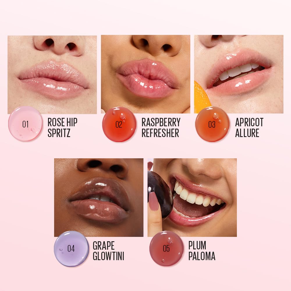 Kaja Juicy Glass Lip Oil 02 Raspberry Refresher | Hydrating, Lightweight Lip Plumper