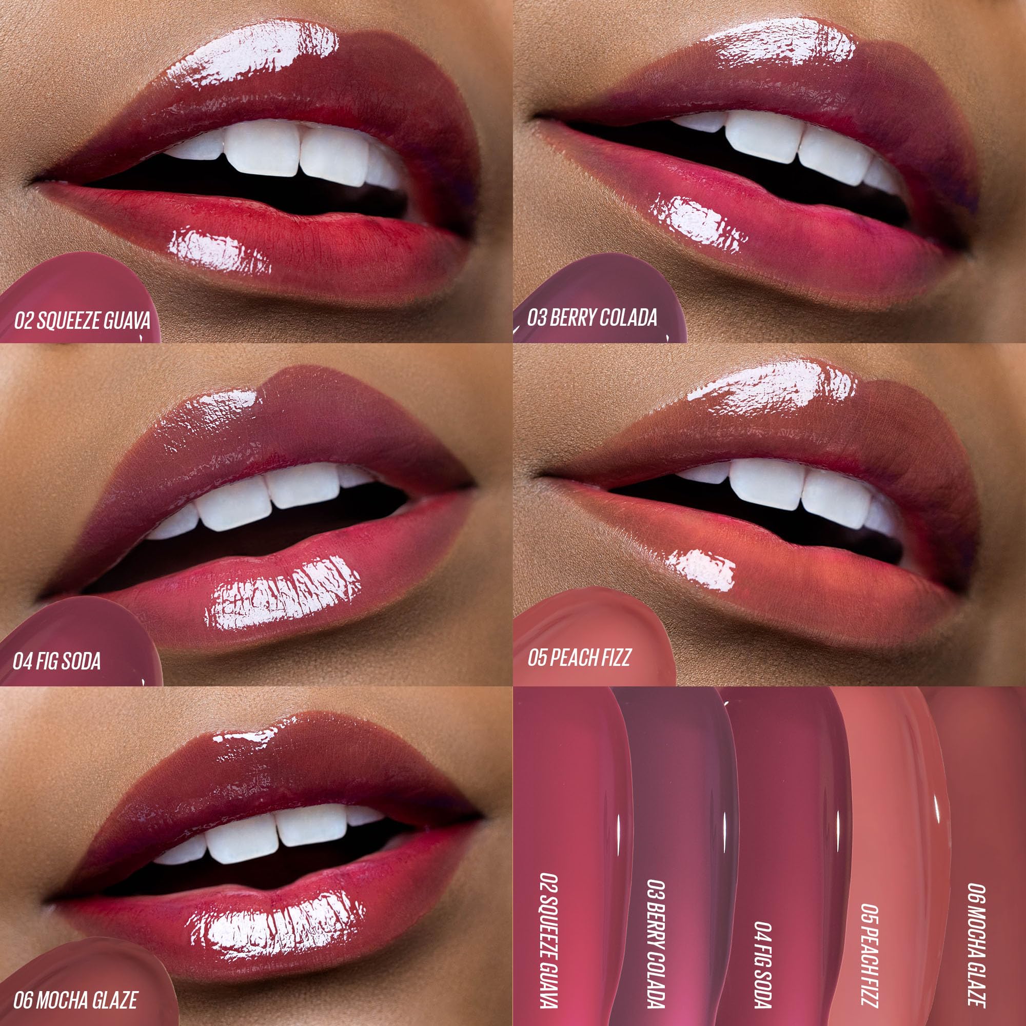 Kaja Lip & Blush Glazed Keychain Stain Jelly Charm 06 Mocha Glaze – Hydrating, Long-Lasting Lip Tint