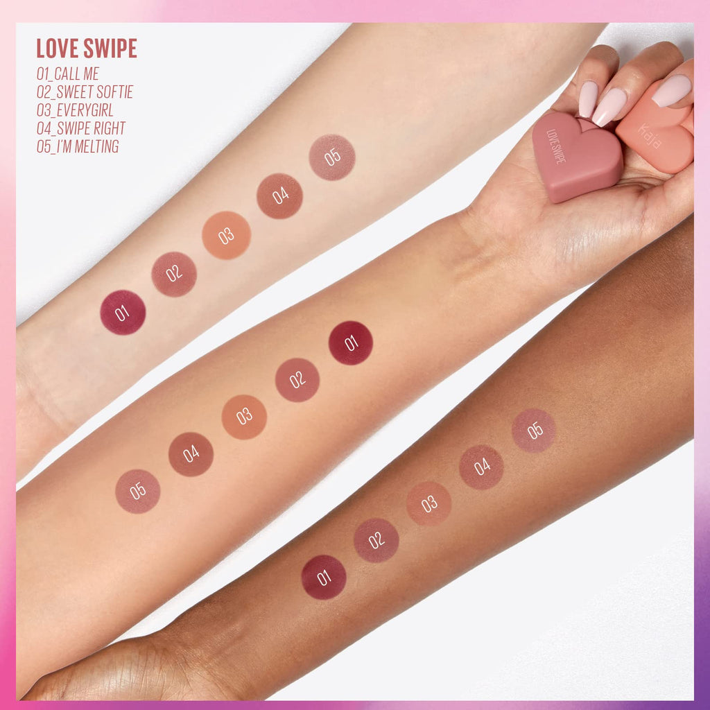 Kaja Lip Mousse Love Swipe 05 I'm Melting | Buildable Velvet Finish with Raspberry Seed Oil & Vitamin E | 0.22 oz