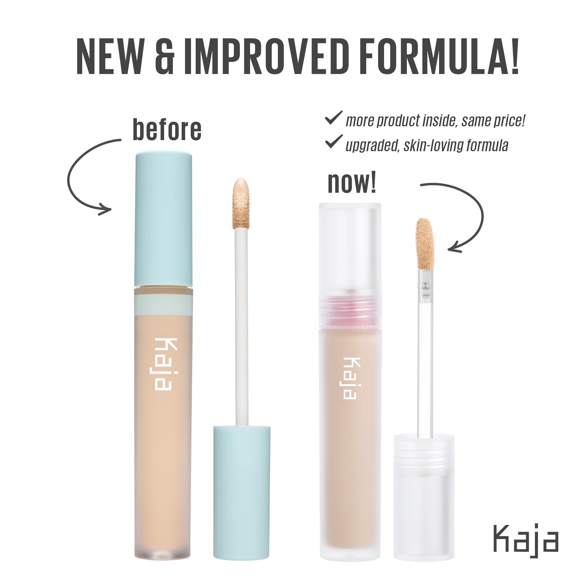 Kaja Liquid Concealer - Don't Settle | Buildable, Lightweight Coverage 03 Mooncake 0.21 oz