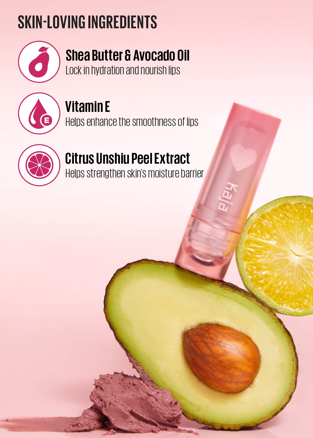 KAJA Love Blur Lip Balm 05 My Heart – Semi-Matte Daily Color Lip Balm with Shea Butter & Avocado Oil
