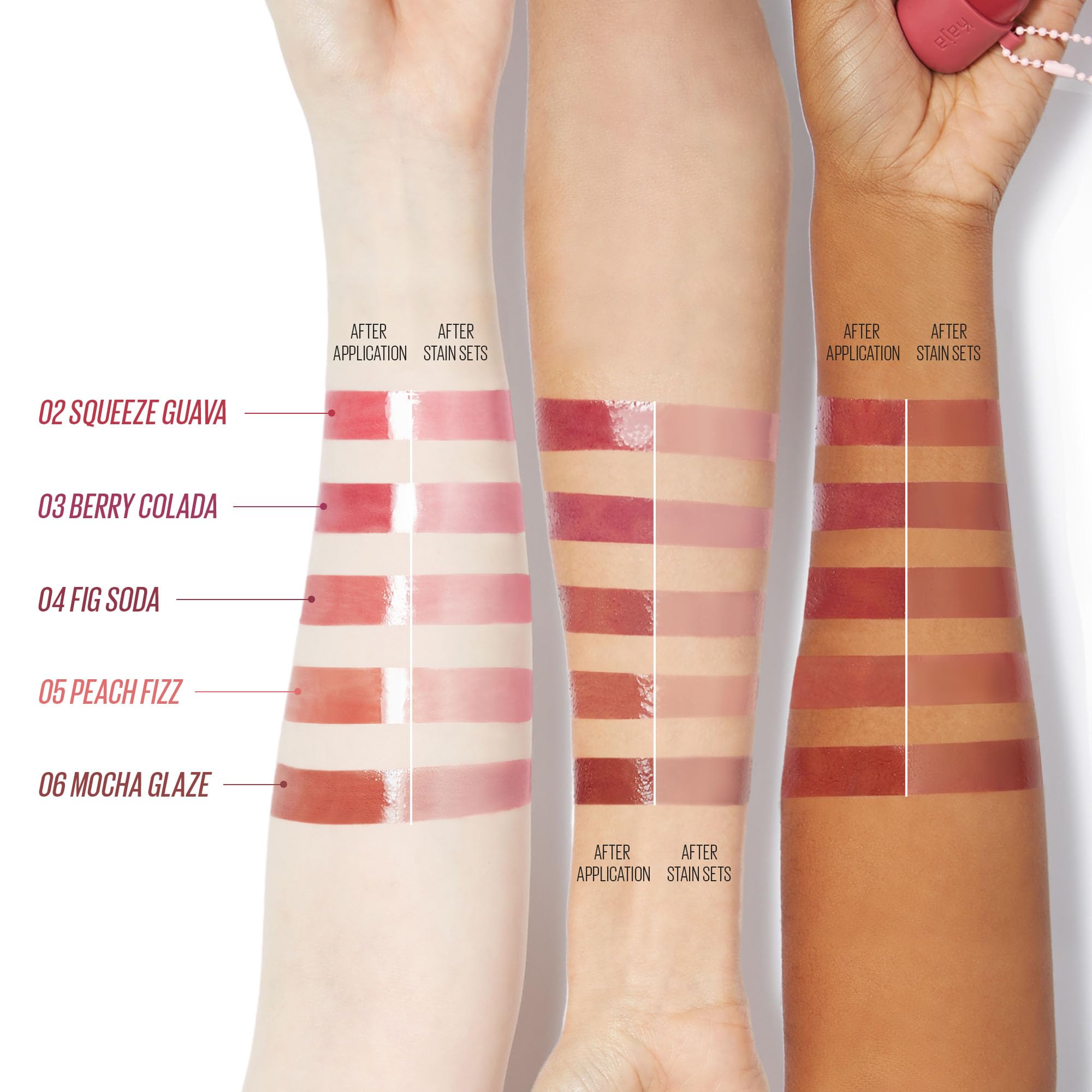 KAJA Jelly Charm 01 Cherry Spritz Lip & Blush Glazed Keychain Stain | Hydrating, Long-Lasting Tint