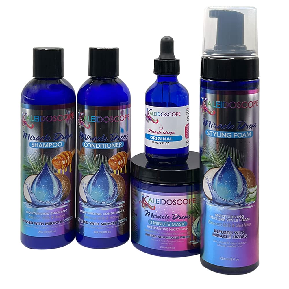 Kaleidoscope Miracle Drops Collection – Coconut Milk Hair Care Set (5 Pcs)