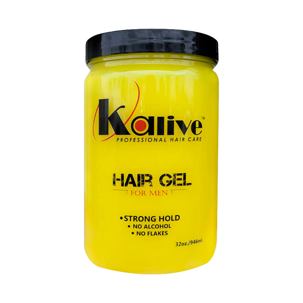 KALIVE 2 STYLE Men's Hair Gel 32 oz – Strong Hold, Light Shine, Alcohol-Free