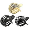 KALLORY Pearl Rhinestone Hair Claw Clips – 3-Pack for High Ponytails
