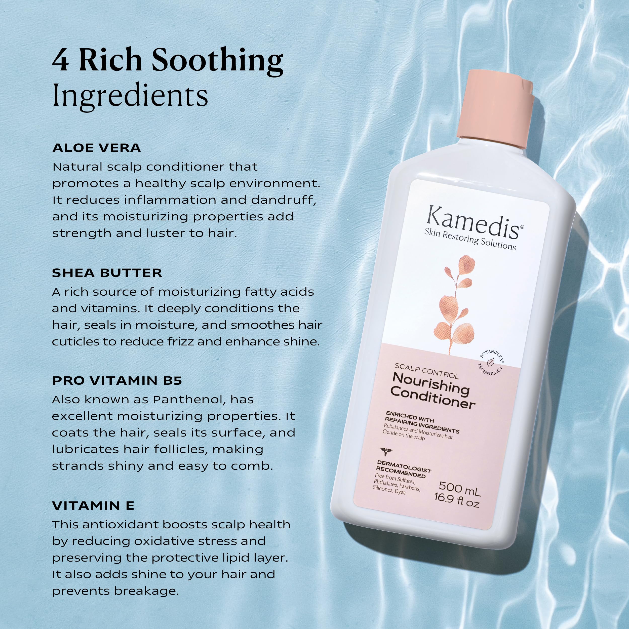 KAMEDIS Hair Conditioner Botanicals-Based | Moisturizes Dry Hair & Sensitive Scalp