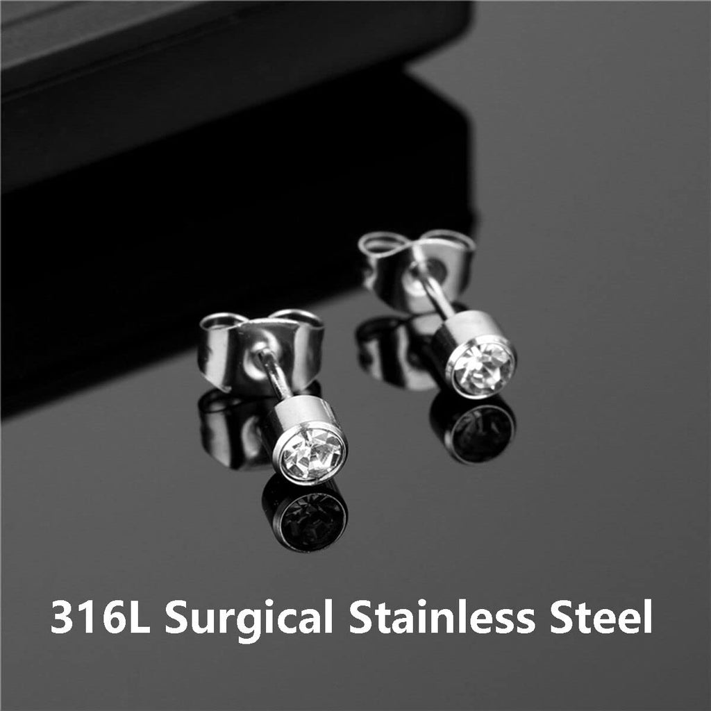 Kamija Professional Ear Piercing Gun Kit: 6 Pairs S925 Silver, 10 Pairs 316L Steel