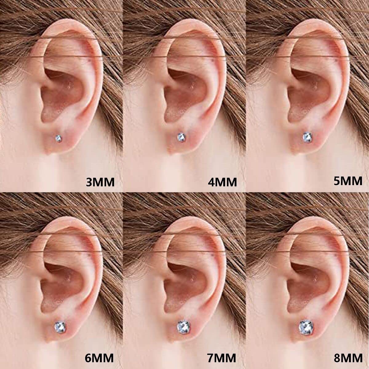 Kamija Professional Ear Piercing Gun Kit: 6 Pairs S925 Silver, 10 Pairs 316L Steel