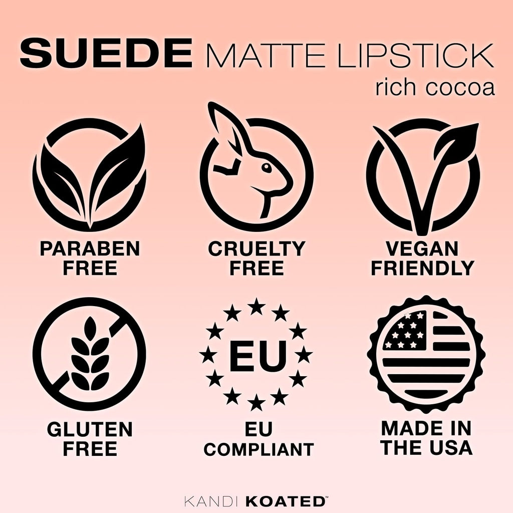 Kandi Koated Suede Matte Lipstick Rich Cocoa – Cruelty-Free Matte Lip Color