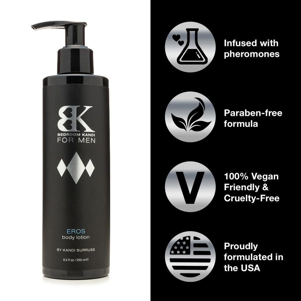 Kandi Bedroom Scented Body Lotion for Men – Pheromone-Enhanced Moisturizer with Aloe, Shea Butter & Essential Oils, 8.5 oz