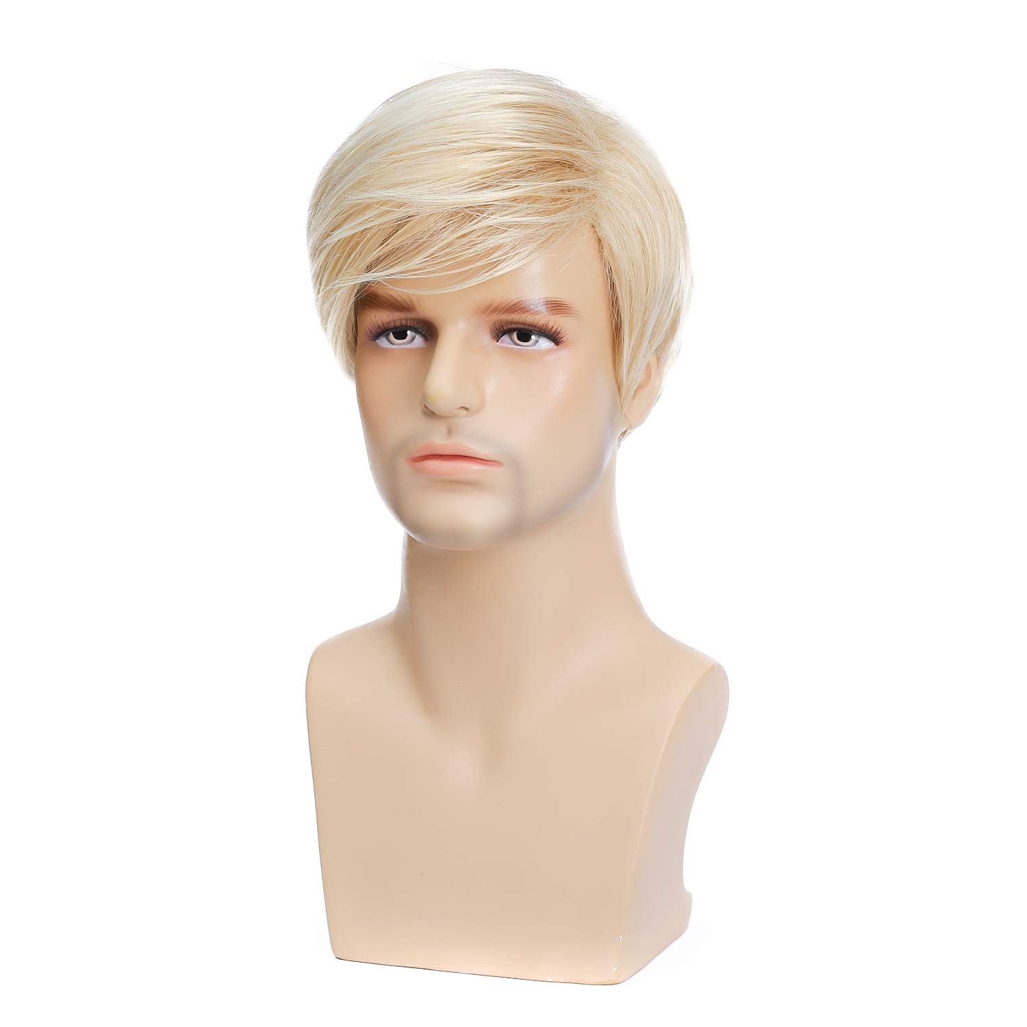 Kaneles Mens Blonde Wig - Short, Natural Look, Heat-Resistant Synthetic Hair