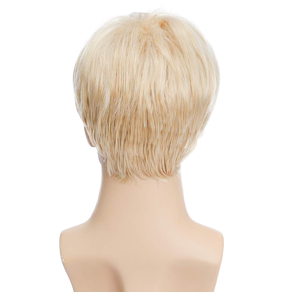 Kaneles Mens Blonde Wig - Short, Natural Look, Heat-Resistant Synthetic Hair