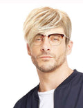 Kaneles Mens Blonde Wig - Short, Natural Look, Heat-Resistant Synthetic Hair