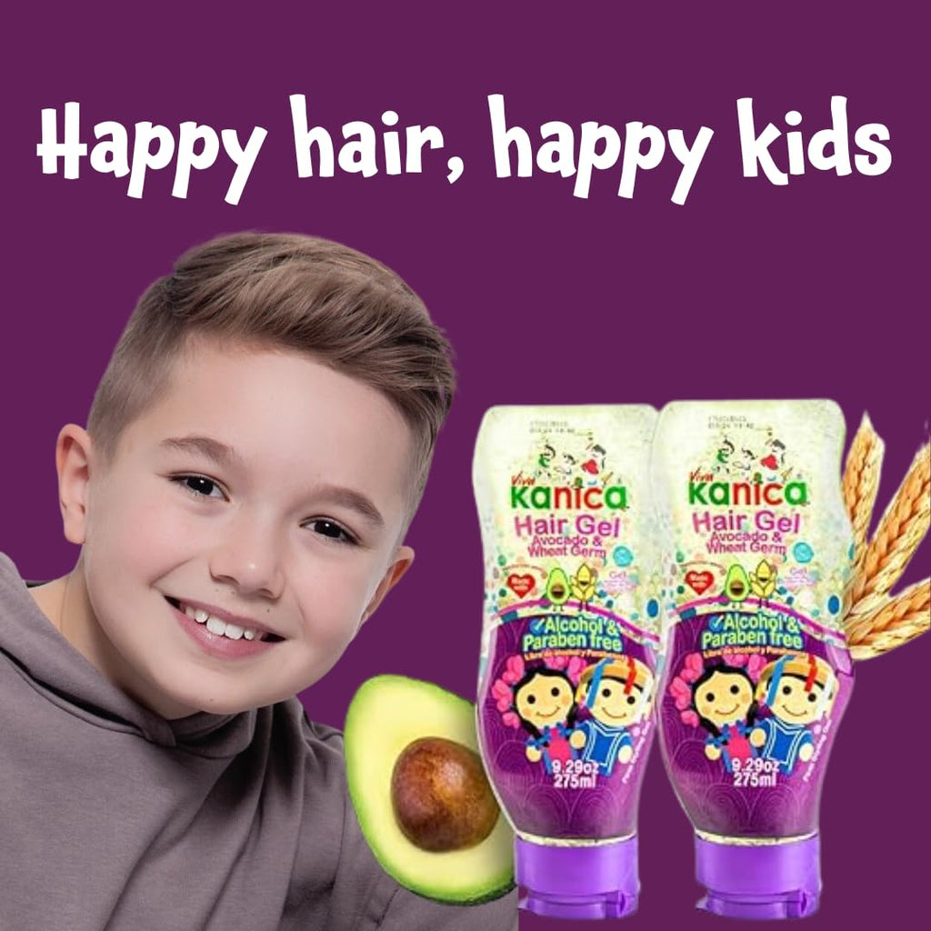 KANICA Gel Duo: Avocado & Wheat Germ Hydrating Styling Gel – Alcohol & Paraben-Free, Made in Mexico