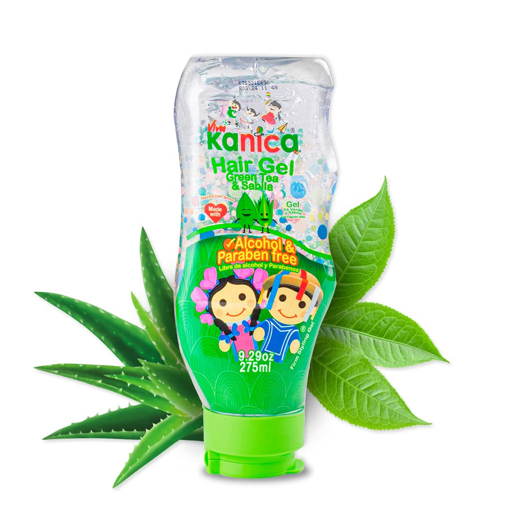 KANICA Gel with Green Tea & Aloe Vera – Paraben- and Alcohol-Free Hair Gel for Kids
