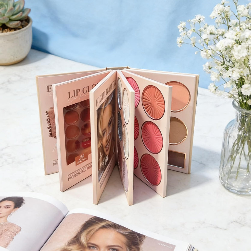 K'APEINE 67 Colors Palette – 5-in-1 Foldable Makeup Kit for Eyes, Cheeks, Lips