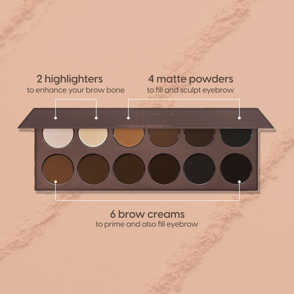 Kara Beauty Eyebrow Kit – 16-Shade Palette with Pomades, Powders & Highlighters