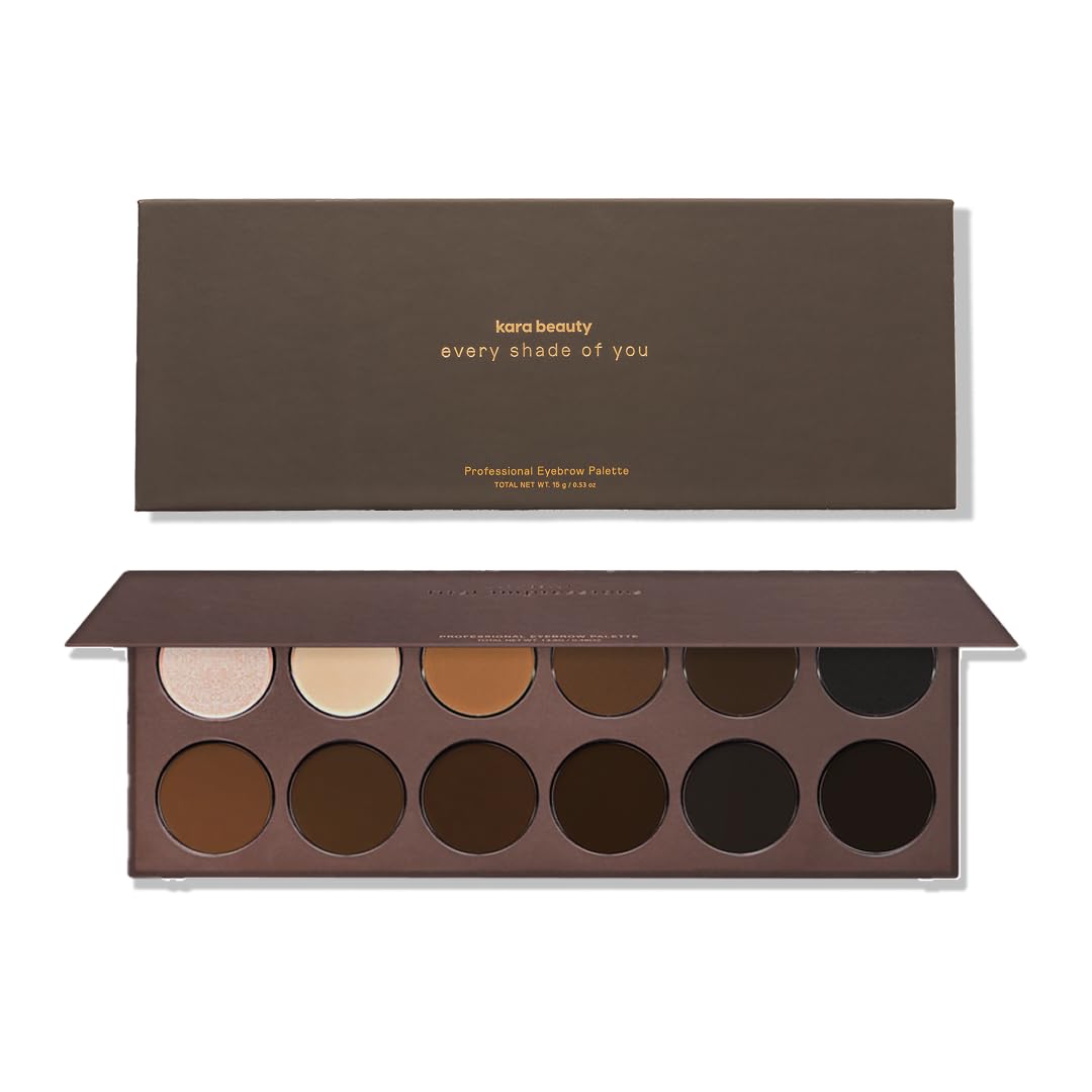 Kara Beauty Eyebrow Kit – 16-Shade Palette with Pomades, Powders & Highlighters