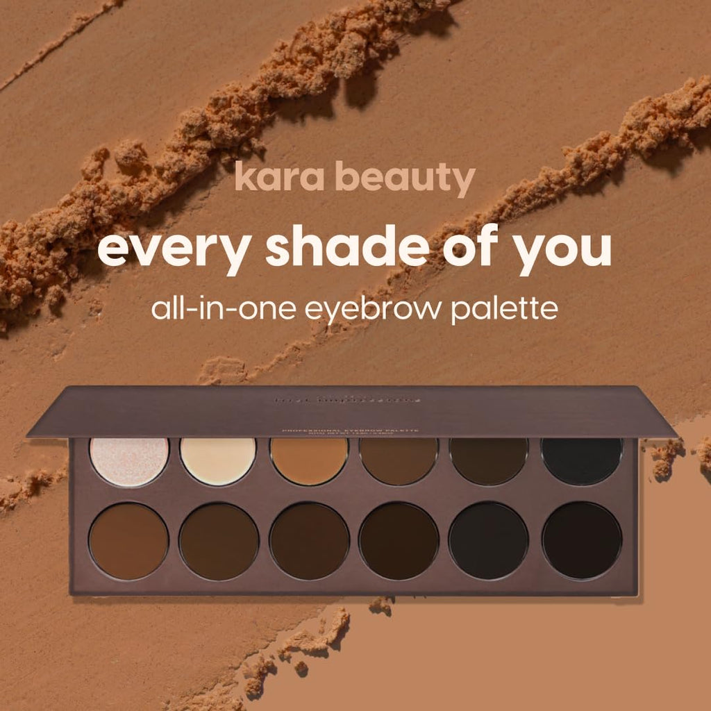 Kara Beauty Eyebrow Kit – 16-Shade Palette with Pomades, Powders & Highlighters