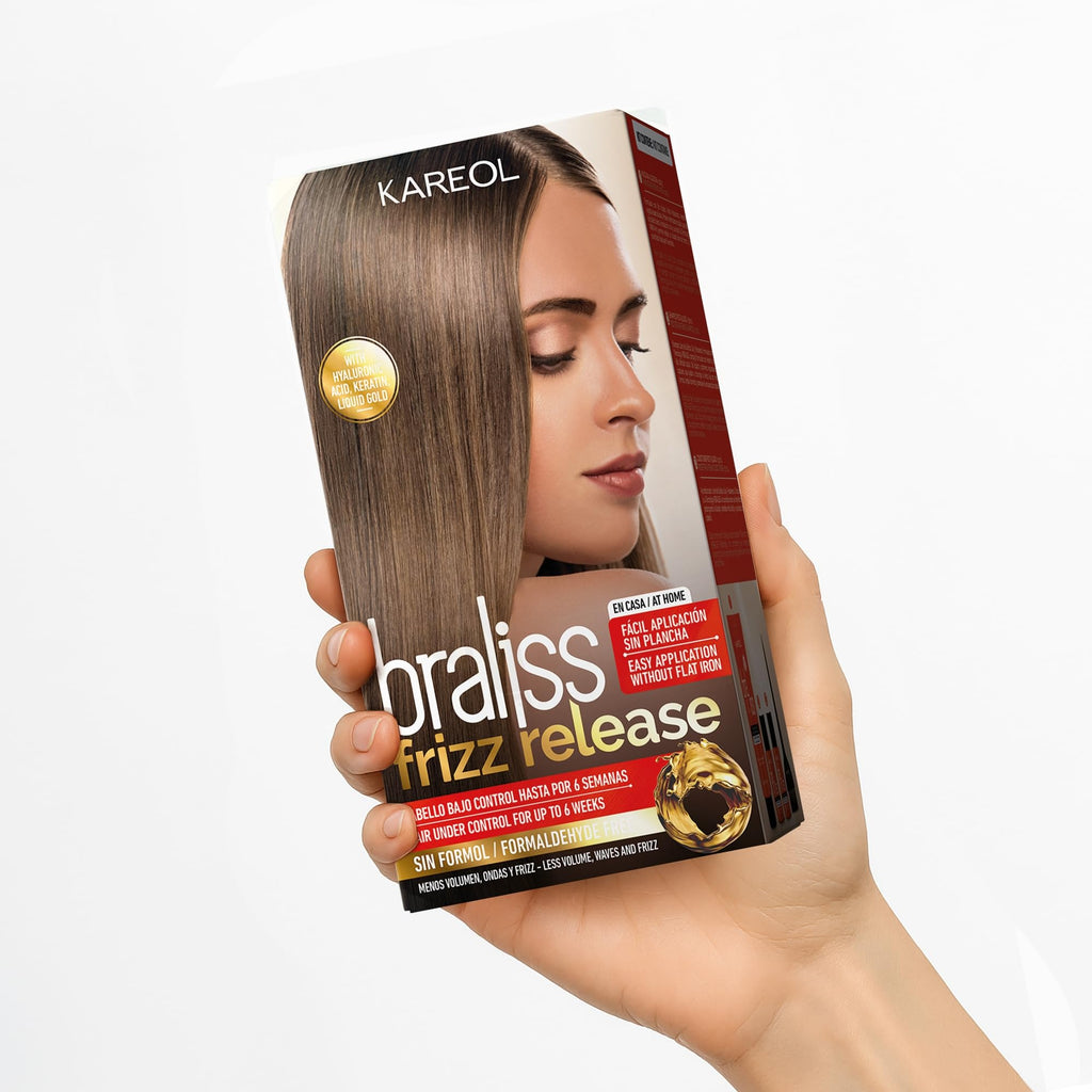 Kareol Braliss Frizz Release Hair Straightening Kit – 6 Weeks, No Flat Iron, Formaldehyde-Free