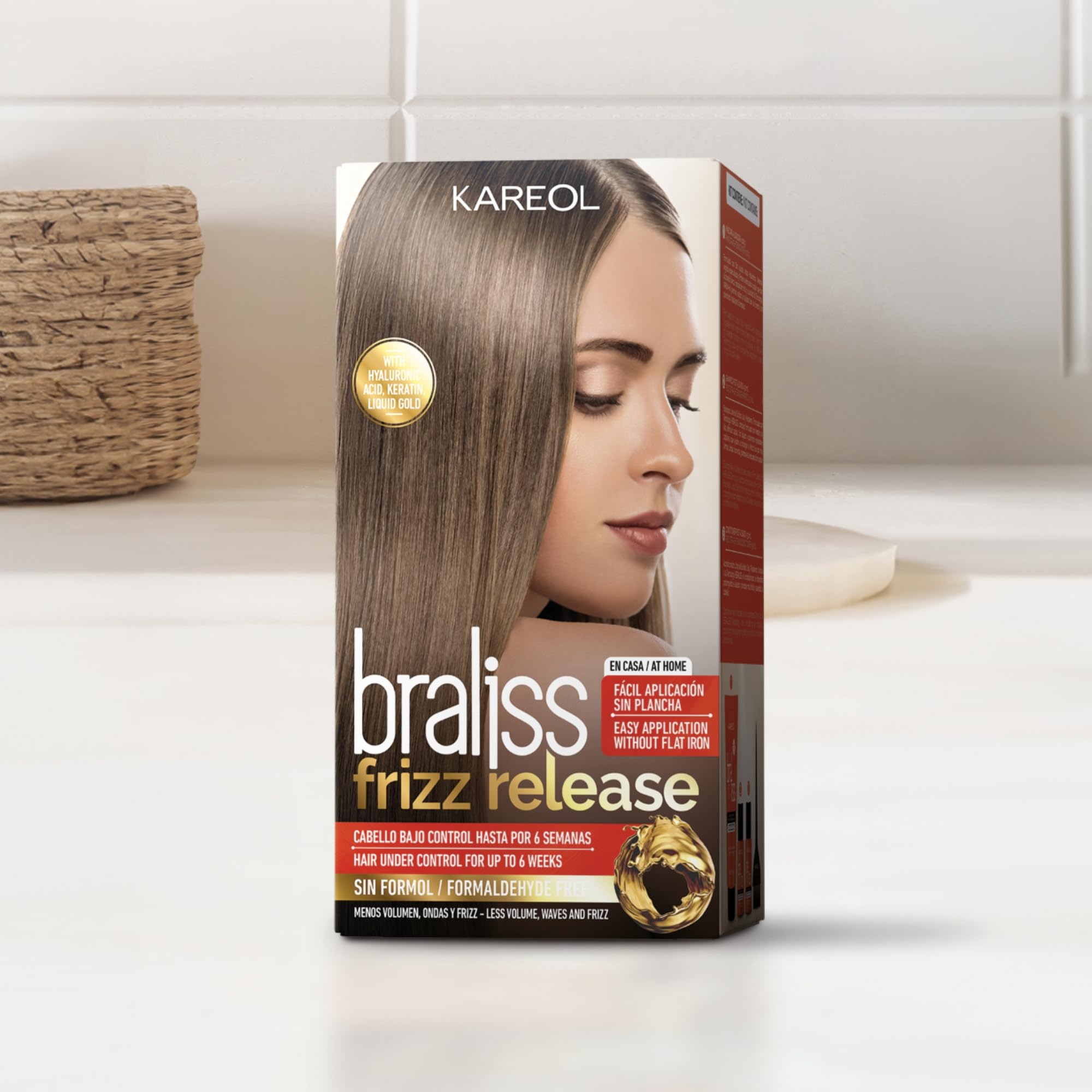 Kareol Braliss Frizz Release Hair Straightening Kit – 6 Weeks, No Flat Iron, Formaldehyde-Free