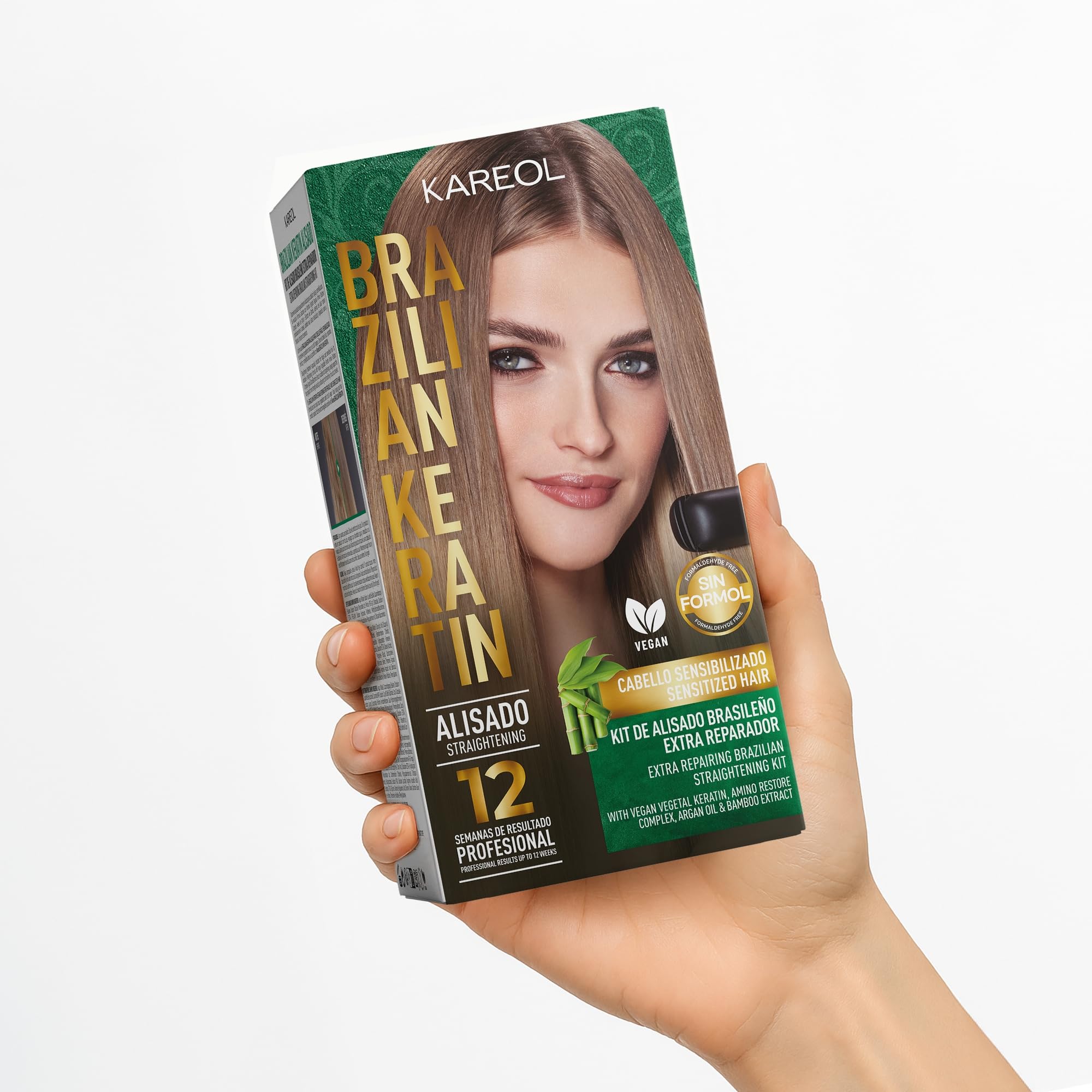 Kareol Extra Repairing Brazilian Keratin Kit – Formaldehyde-Free, Vegan Hair Treatment