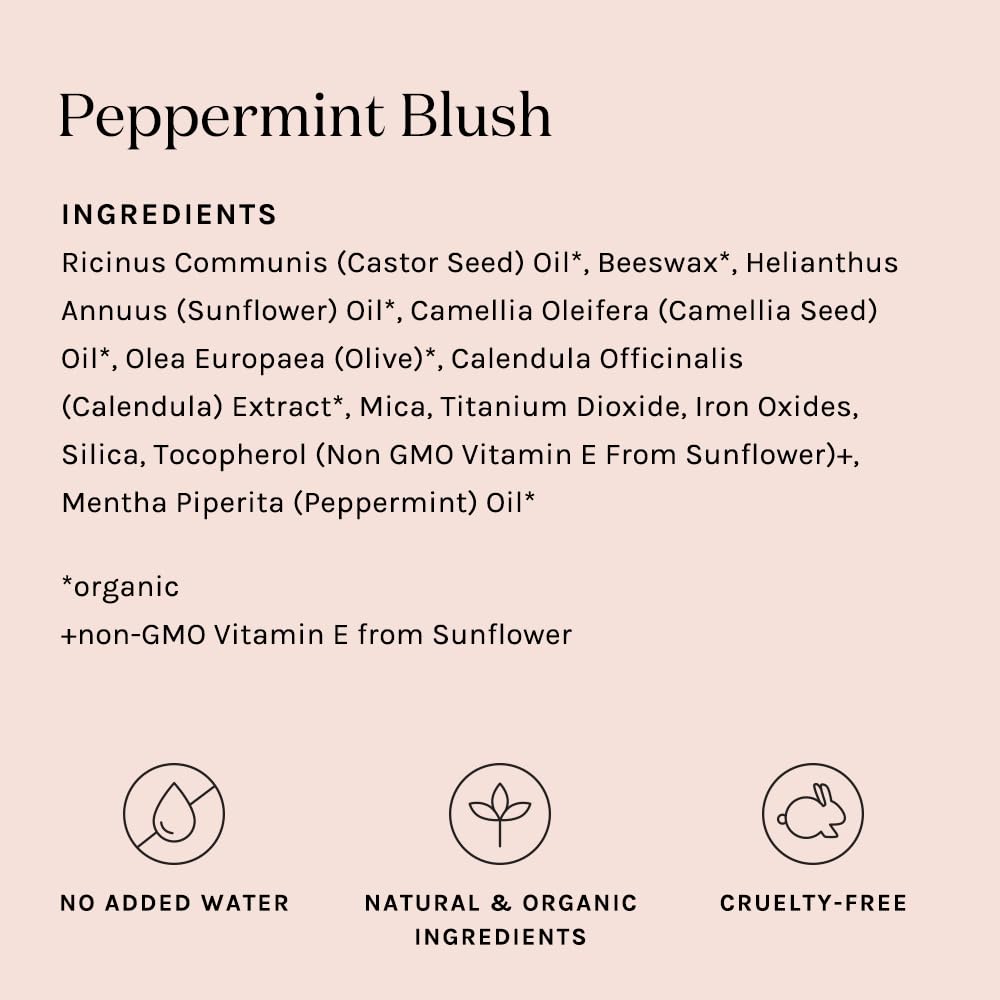 Kari Gran Lip Whip Blush Peppermint – Organic Hydrating Lip Balm (USA)