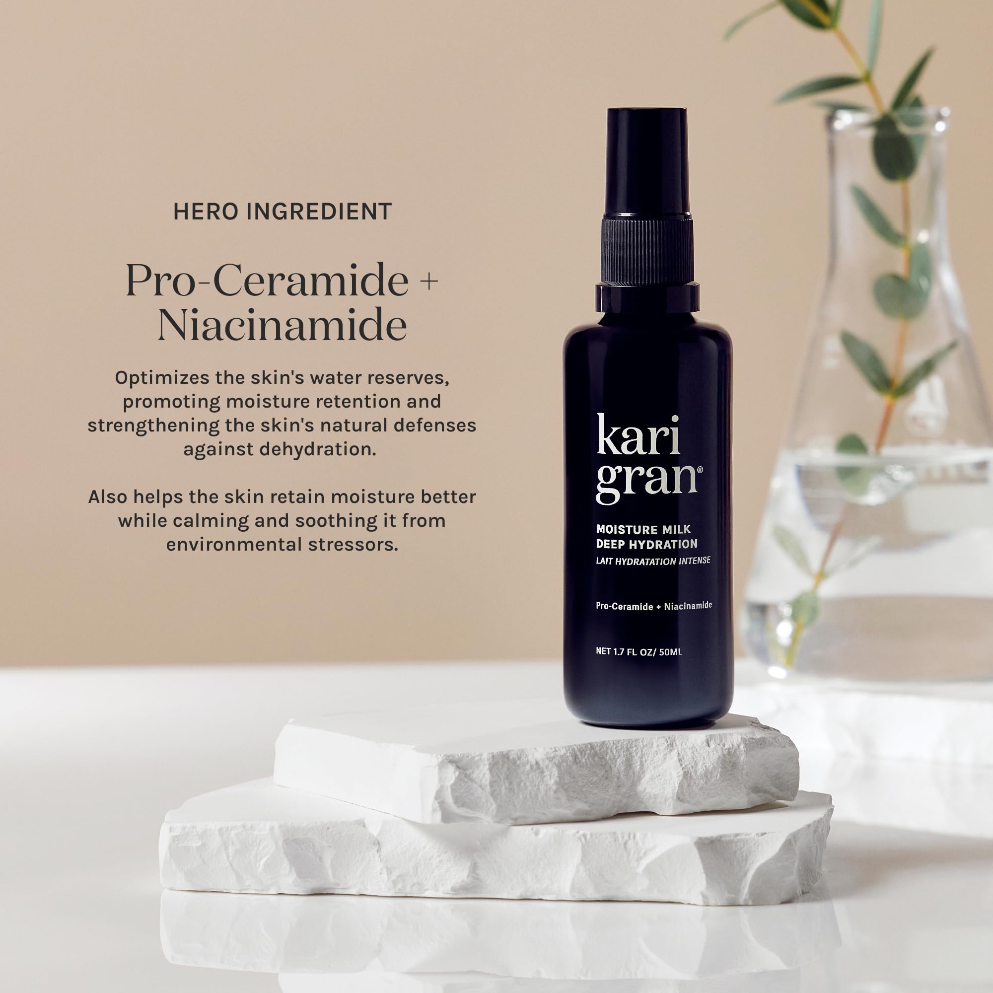 Kari Gran Moisture Milk Deep Hydration Mist – Pro-Ceramide, Niacinamide & Vitamin C
