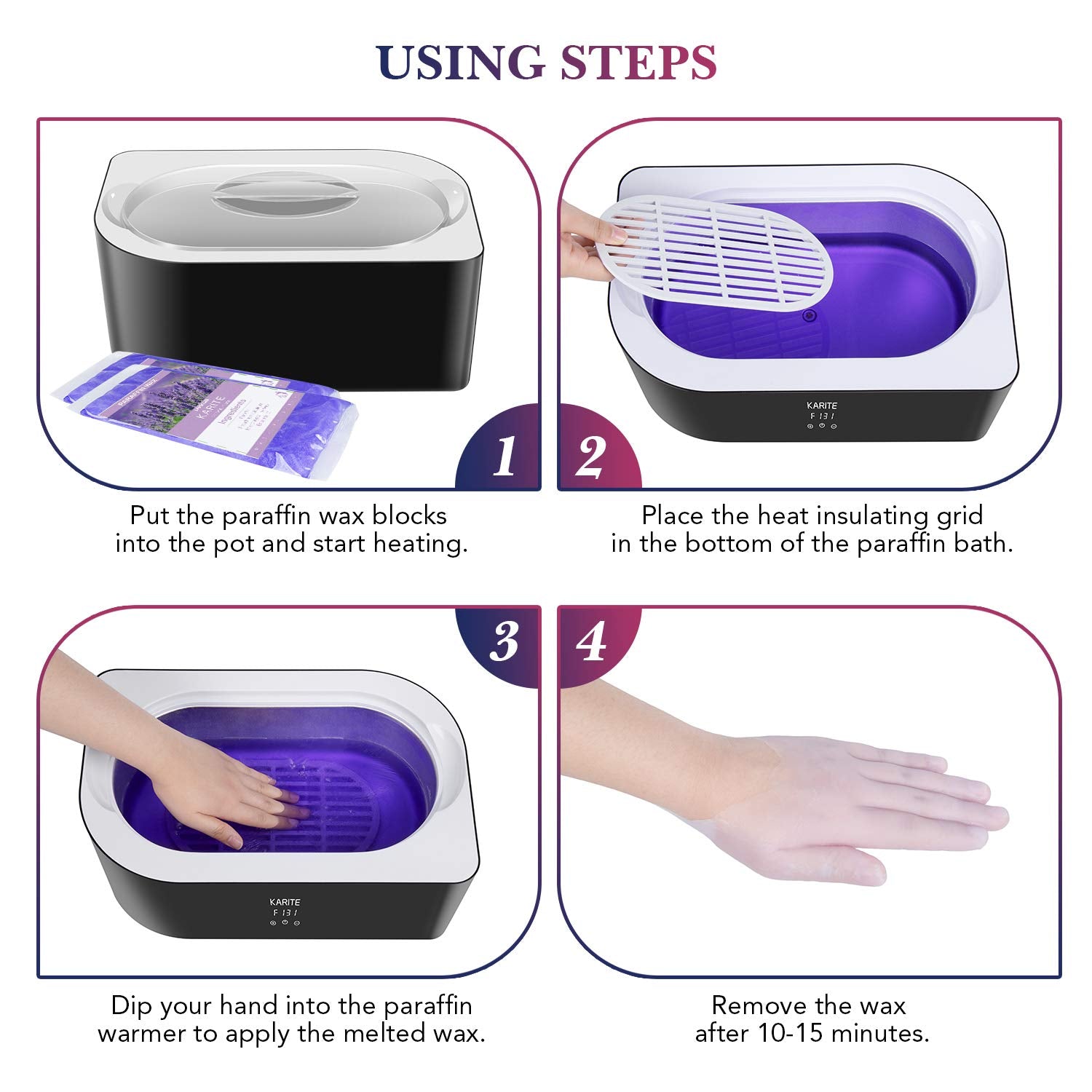 Karite Paraffin Wax Bath 4000ml – Hand & Feet Wax Warmer with Auto-Time