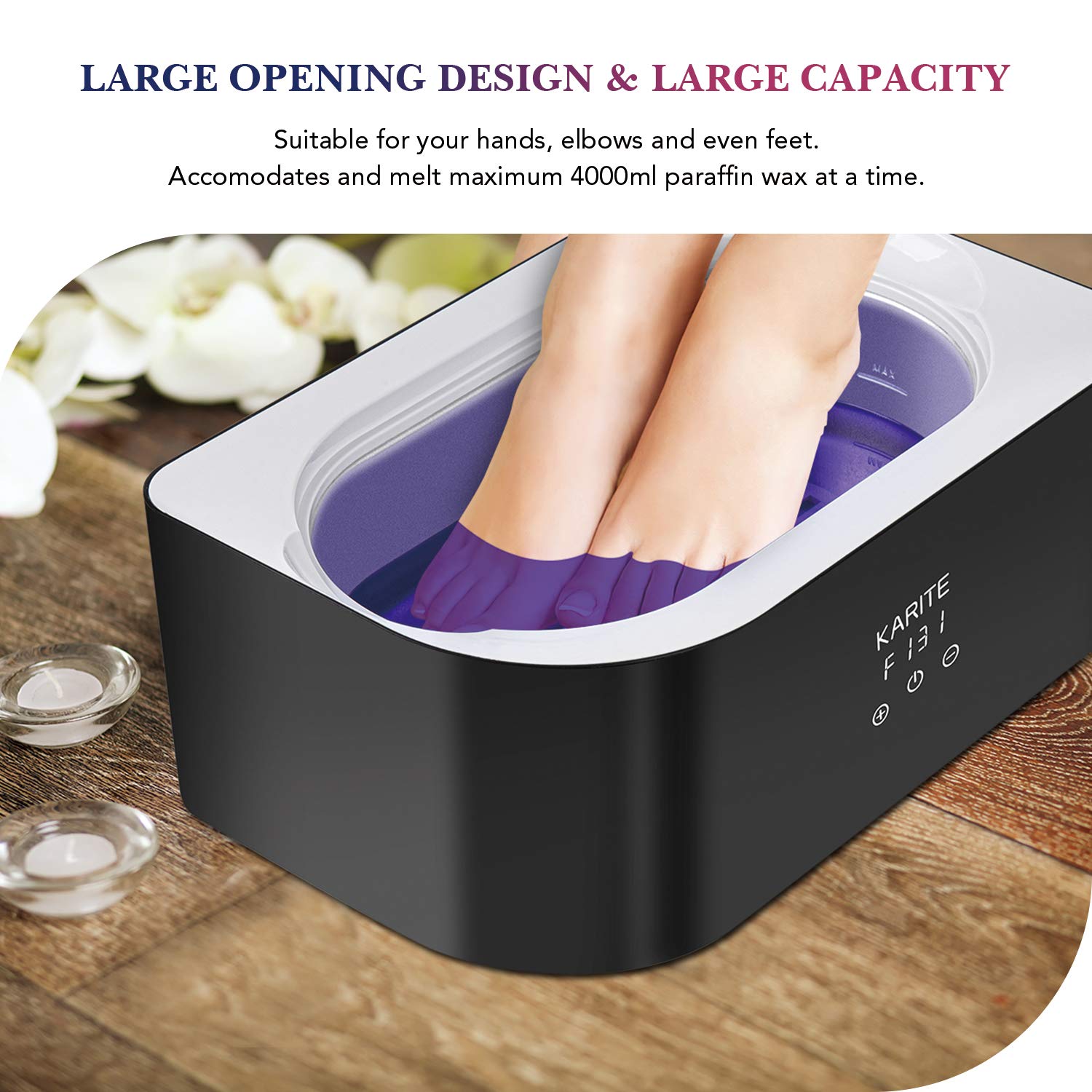 Karite Paraffin Wax Bath 4000ml – Hand & Feet Wax Warmer with Auto-Time